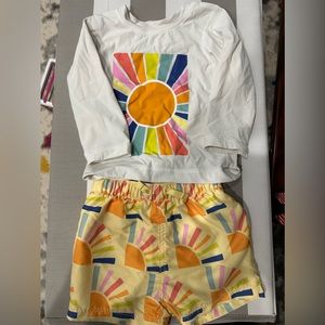 Hanna Andersson swim trunk and rash guard set